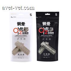 钢骨 宠物零食洁齿骨（犬用）啃咬系列-S号6只装276g 鸡肉味