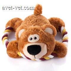梵米派  宠物狗狗可发声耐咬毛绒互动玩具 小熊飞盘（大中型犬）