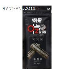 钢骨 宠物零食洁齿骨啃咬系列- M号3只装_297g 牛肉味