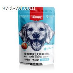 Wanpy顽皮幼犬妙鲜封包狗湿粮拌饭 鸡肉＋牛蹄筋 80g