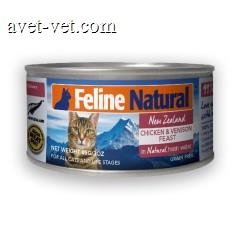 【6罐】K9FelineNatural猫罐 鸡肉&鹿肉85g 85g*6罐